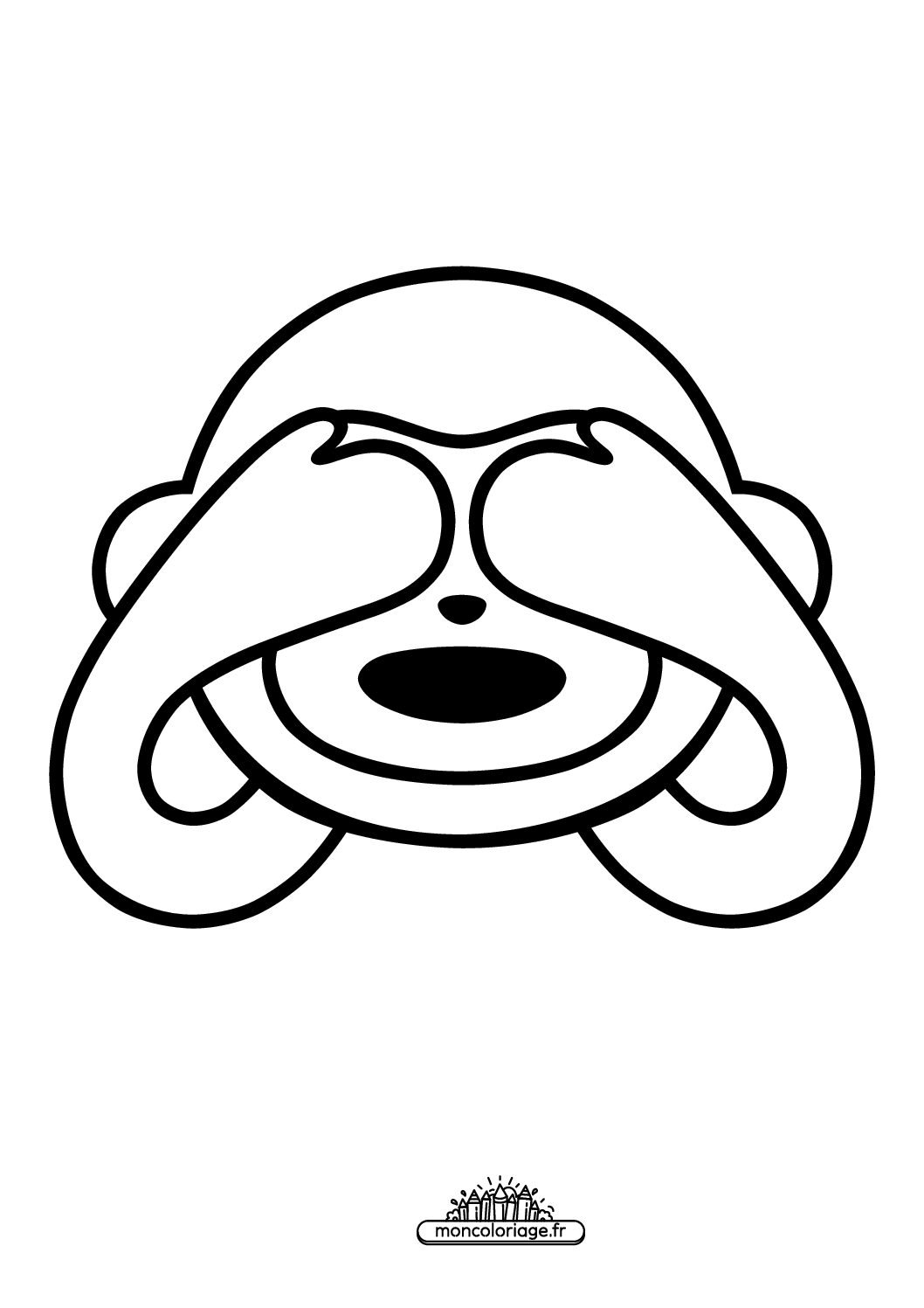 Émoji singe qui ne voit rien