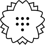 Aperçu du dessin émoji fleur blanche à imprimer