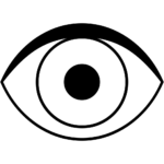 Aperçu du dessin émoji œil à imprimer