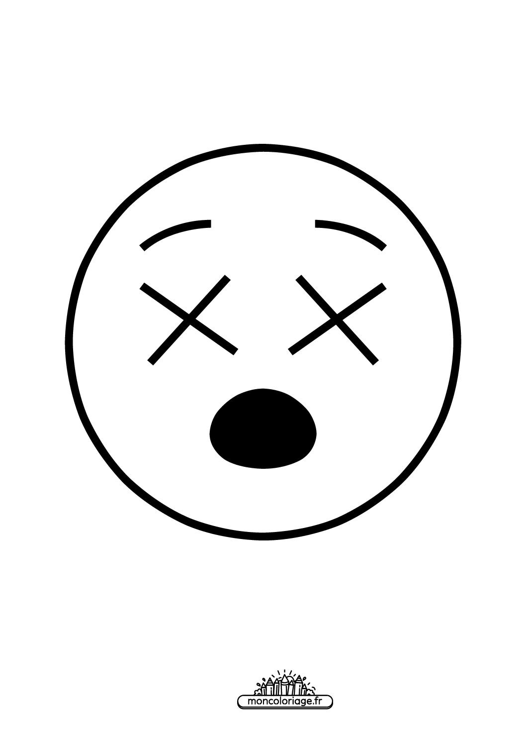 Émoji visage avec les yeux en croix