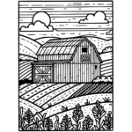 Aperçu du dessin terres agricoles à imprimer