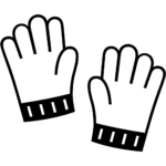 Aperçu du dessin émoji gants à imprimer