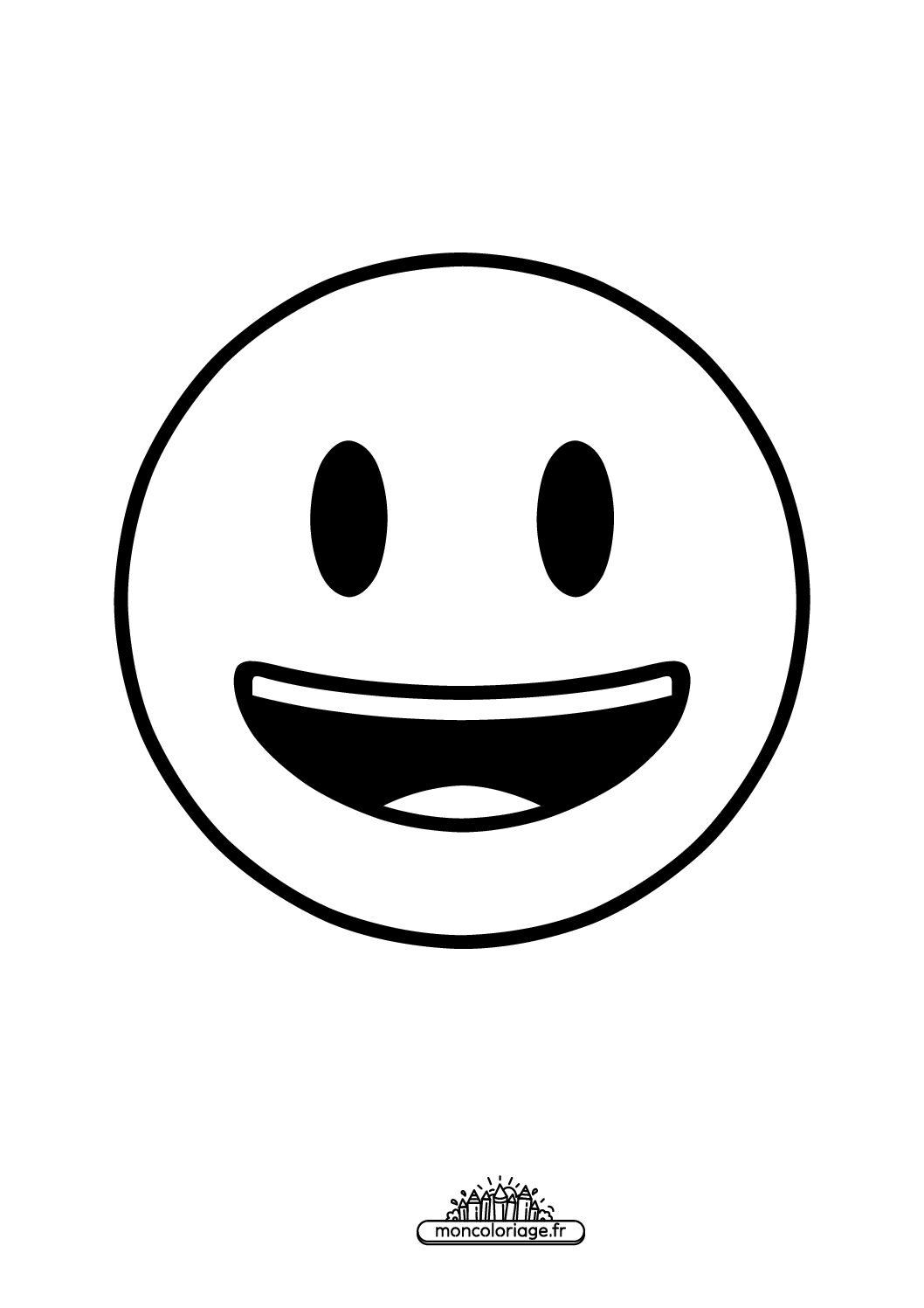 Émoji visage souriant avec de grands yeux