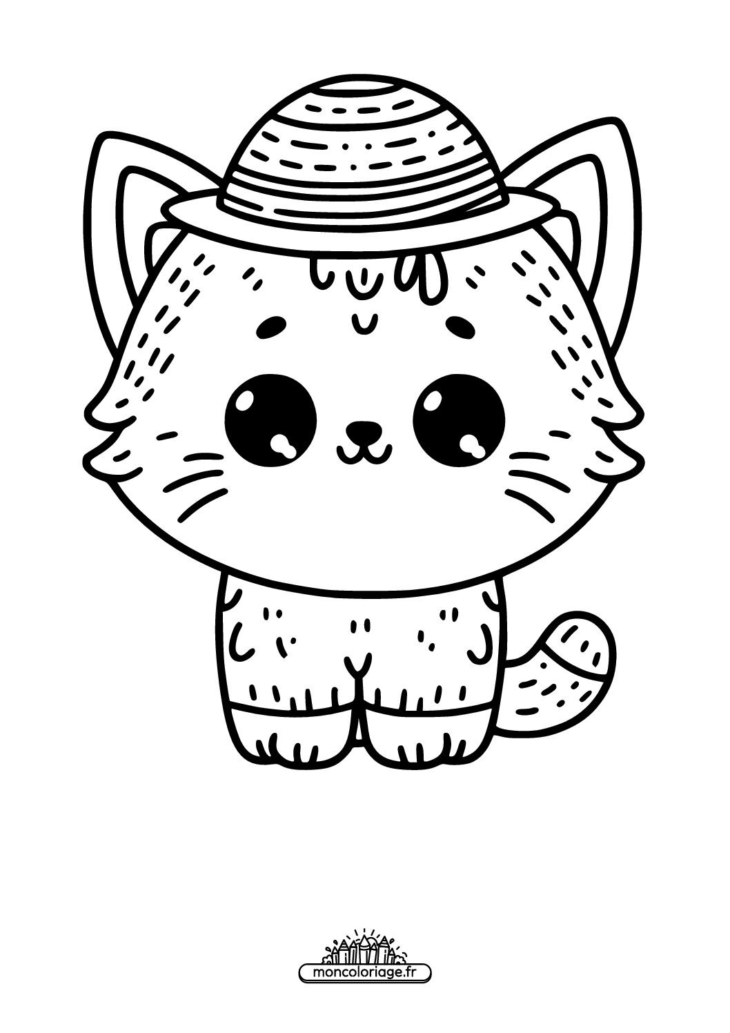 Chaton avec un chapeau