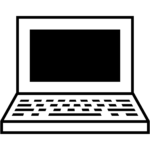 Aperçu du dessin émoji ordinateur portable à imprimer