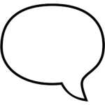 Aperçu du dessin émoji bulle de parole gauche à imprimer