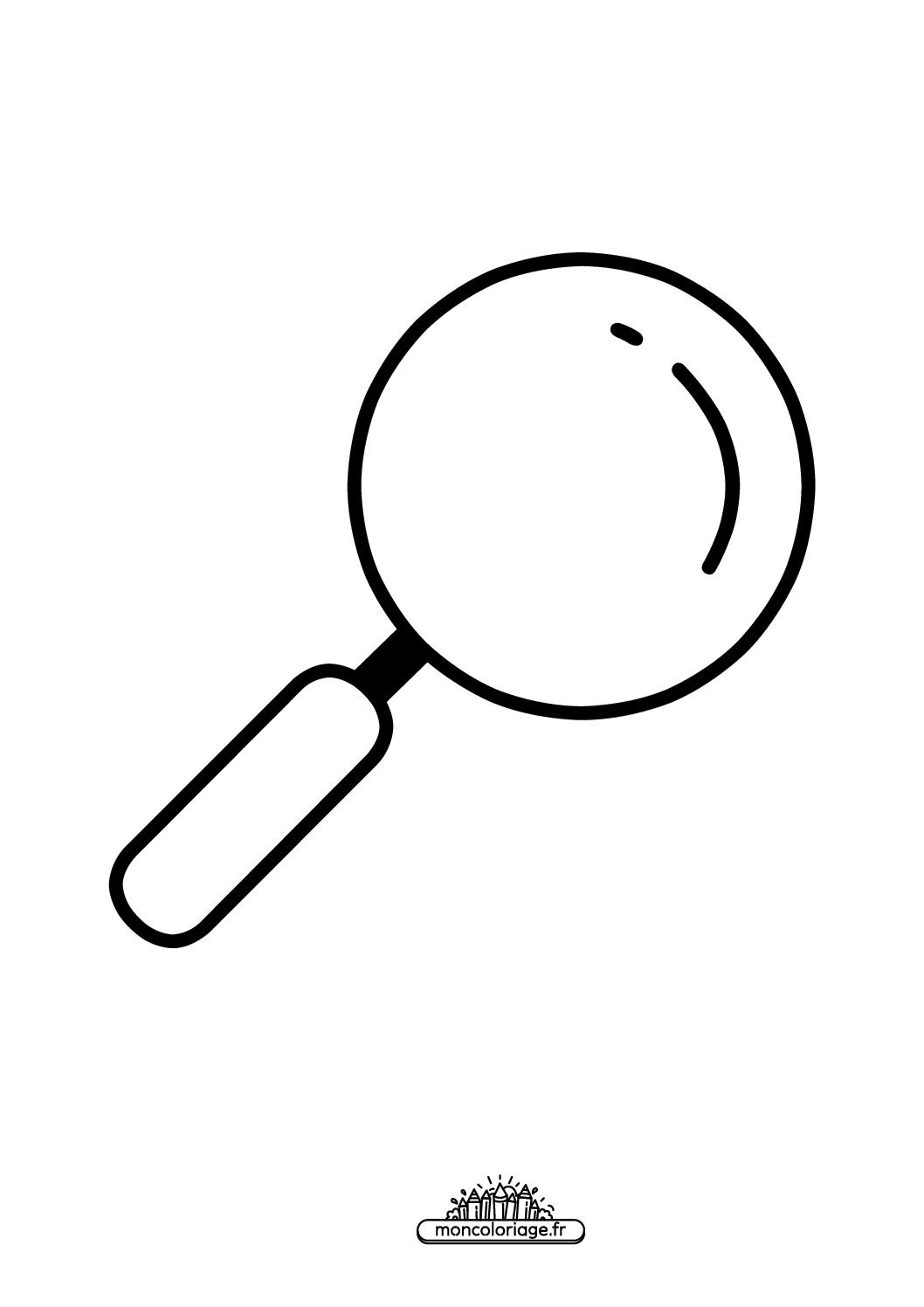 Émoji loupe inclinée à droite