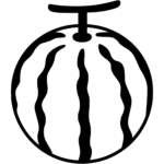 Aperçu du dessin émoji melon à imprimer