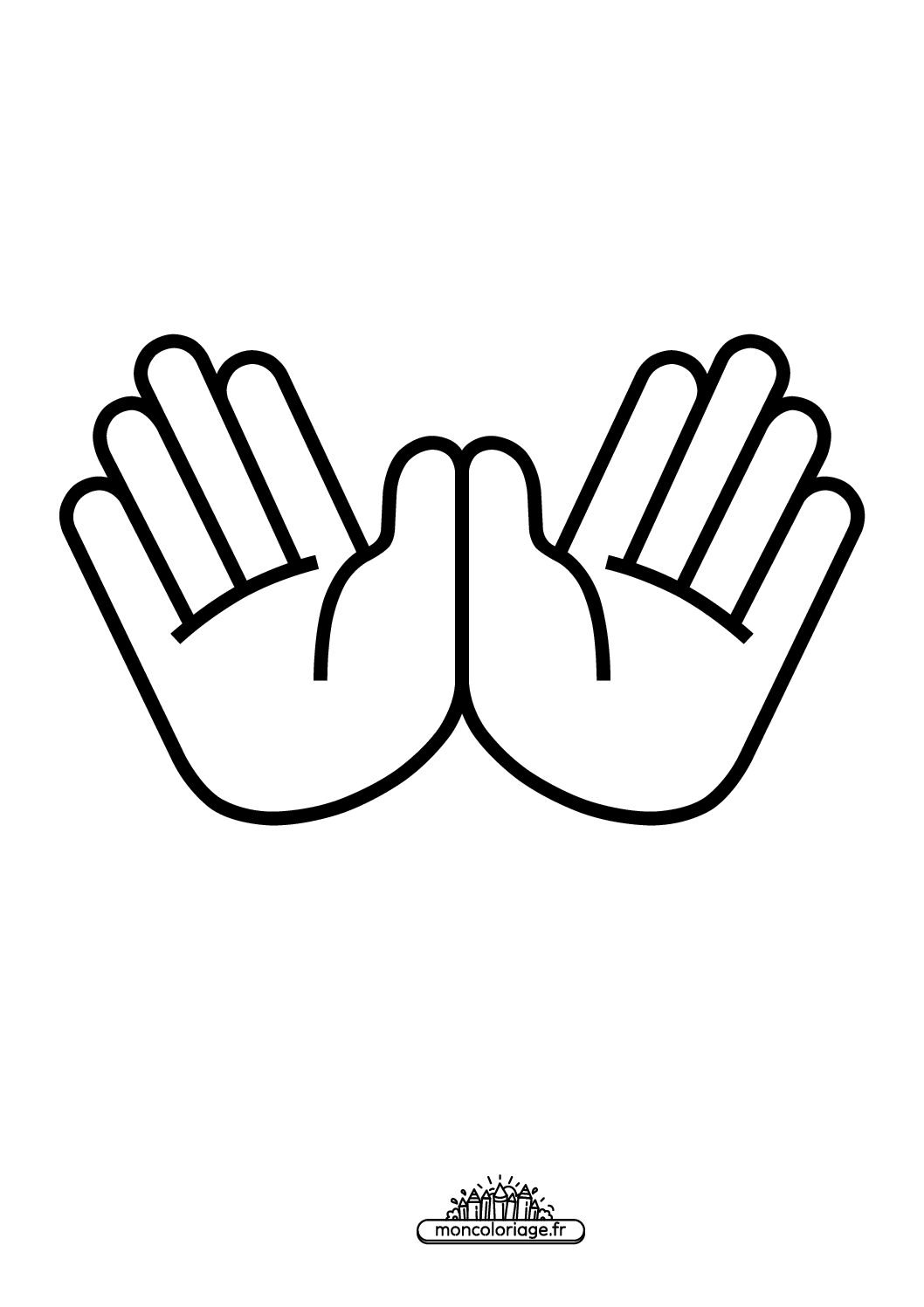 Émoji mains ouvertes