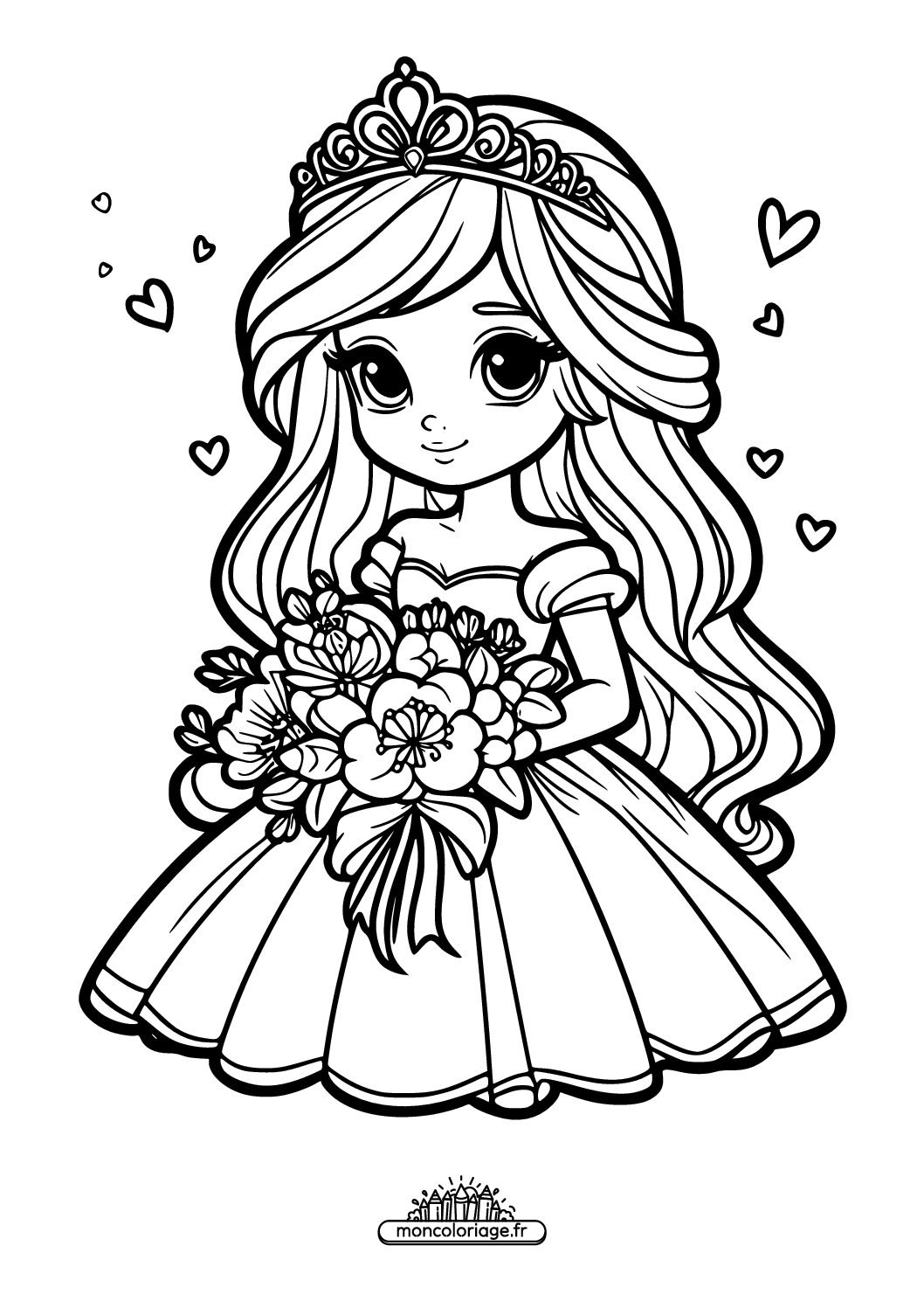 Princesse avec des fleurs