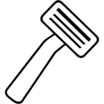 Aperçu du dessin émoji rasoir à imprimer