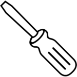 Aperçu du dessin émoji tournevis à imprimer