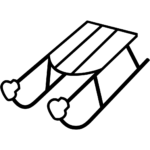 Aperçu du dessin émoji traîneau à imprimer