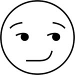 Aperçu du dessin émoji visage souriant à imprimer