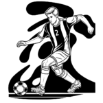 Aperçu du dessin dribble de football à imprimer