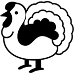Aperçu du dessin émoji dinde à imprimer