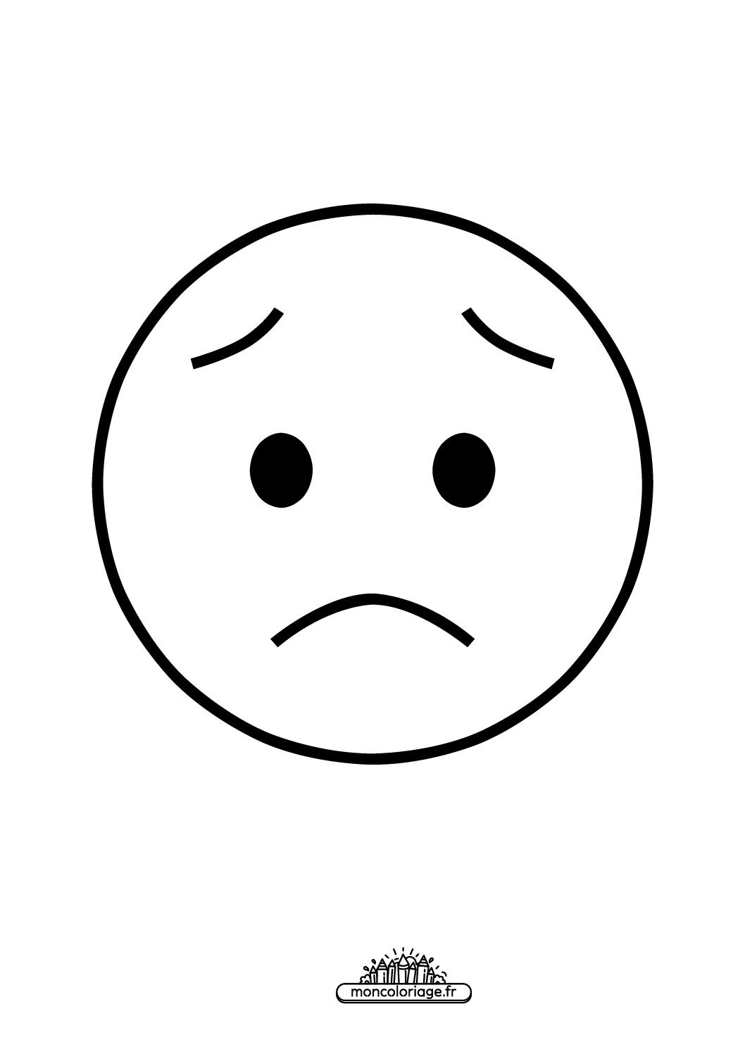 Émoji visage inquiet