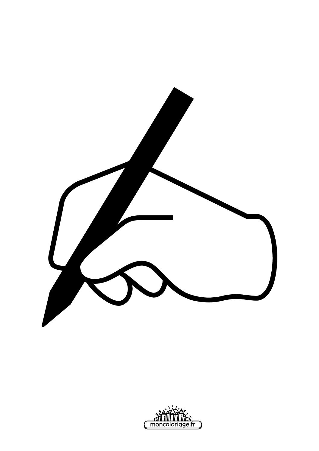 Émoji main qui écrit