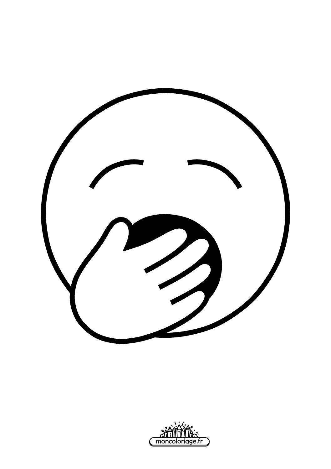 Émoji visage bâillant