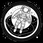 Aperçu du dessin astronaute à imprimer