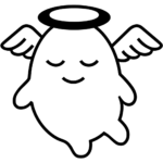 Aperçu du dessin émoji petit ange à imprimer