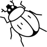 Aperçu du dessin émoji scarabée à imprimer
