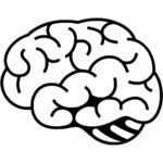 Aperçu du dessin émoji cerveau à imprimer