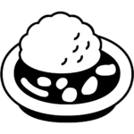 Aperçu du dessin émoji riz au curry à imprimer