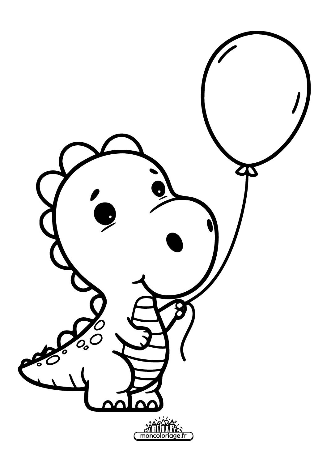 Dinosaure avec un ballon