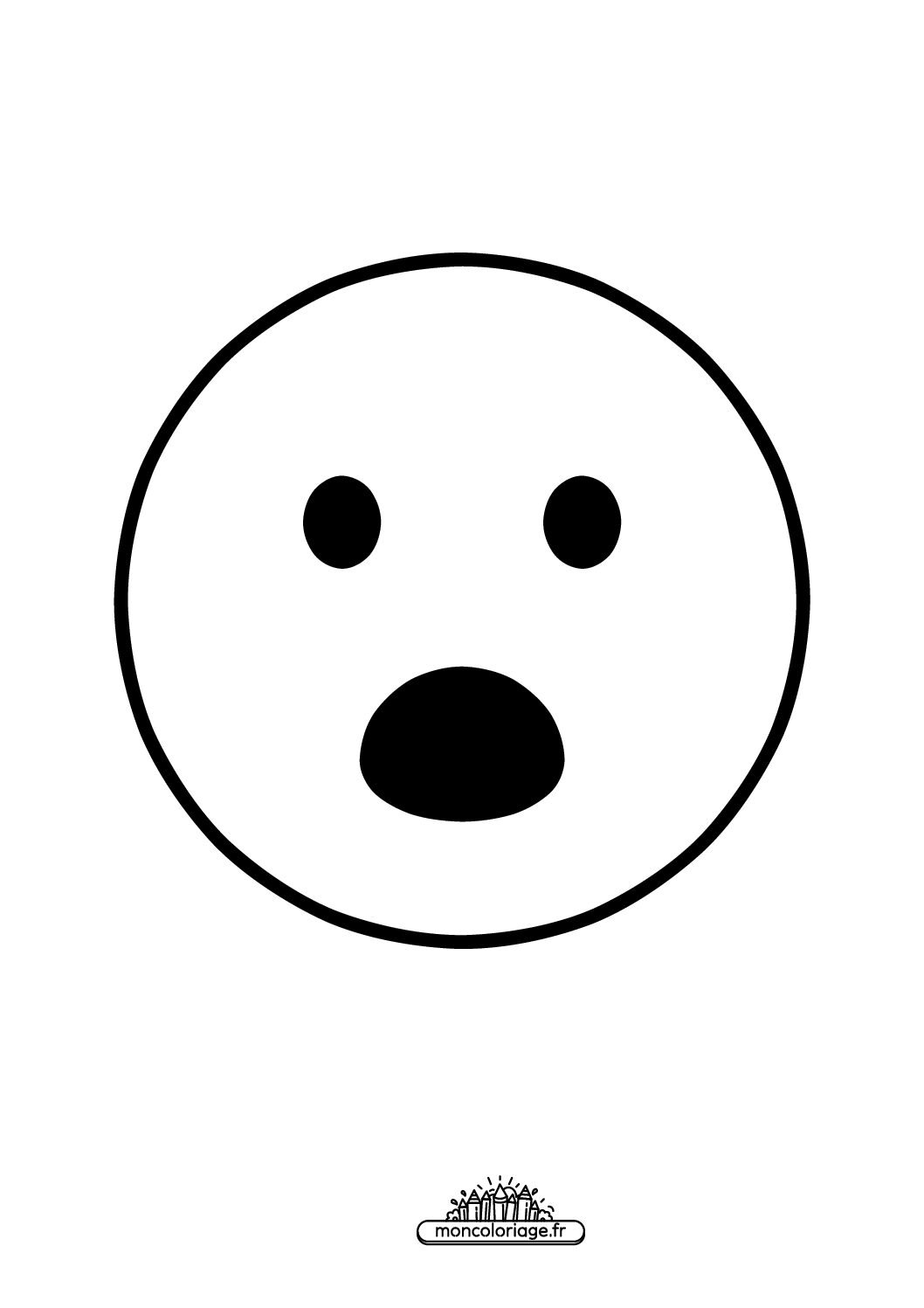Émoji visage bouche ouverte