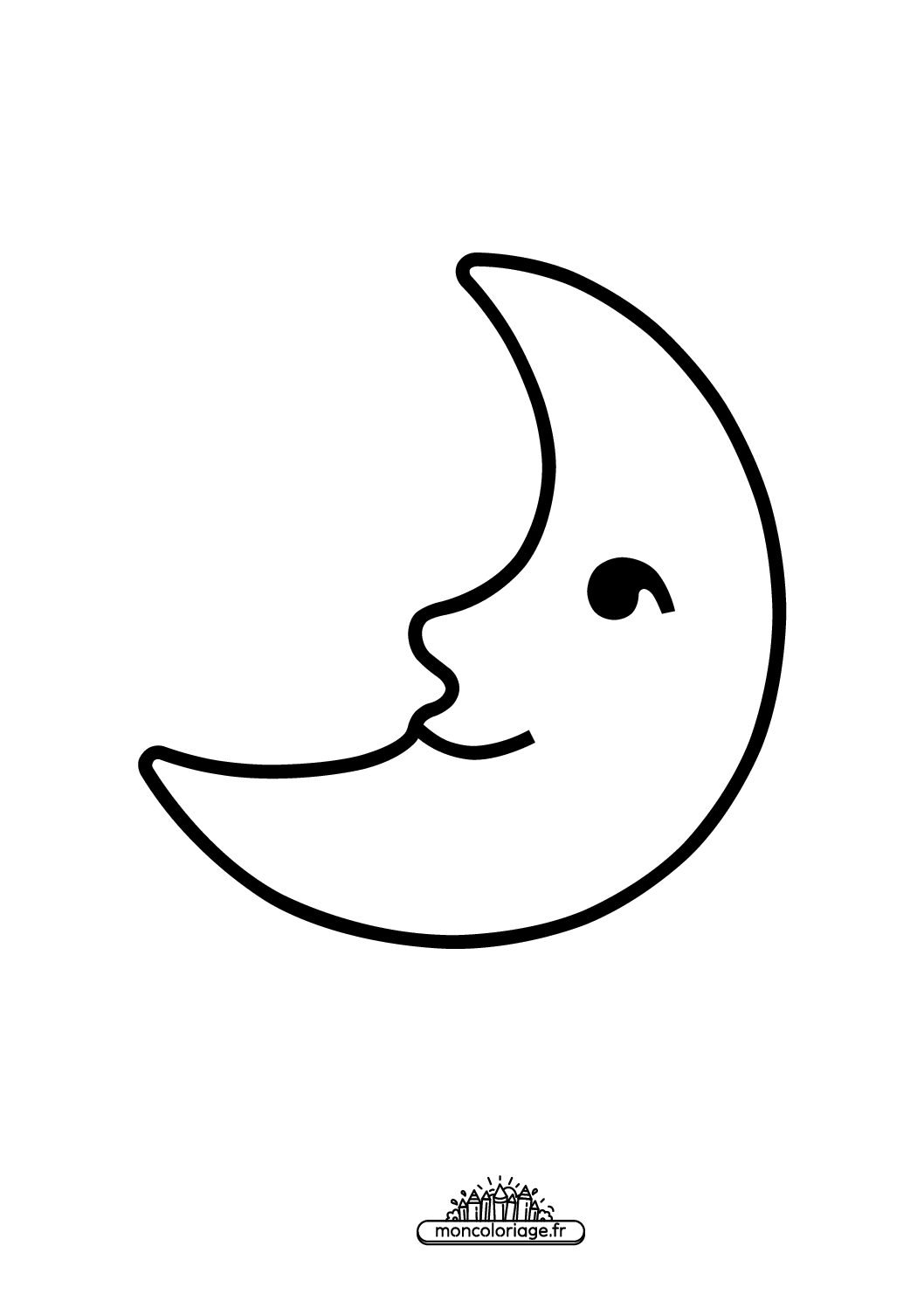Émoji visage de la lune du premier quartier