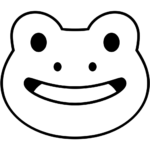 Aperçu du dessin émoji grenouille à imprimer