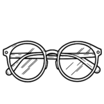 Aperçu du dessin lunettes à imprimer