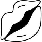 Aperçu du dessin émoji trace de baiser à imprimer