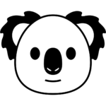 Aperçu du dessin émoji koala à imprimer