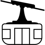 Aperçu du dessin émoji téléphérique de montagne à imprimer