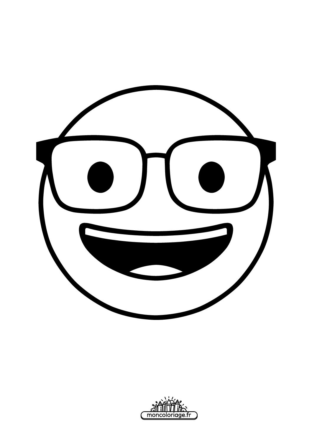 Émoji visage de nerd