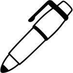 Aperçu du dessin émoji stylo à imprimer