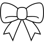 Aperçu du dessin émoji ruban à imprimer