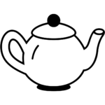 Aperçu du dessin émoji théière à imprimer