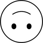 Aperçu du dessin émoji visage à l’envers à imprimer