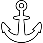 Aperçu du dessin émoji ancre à imprimer