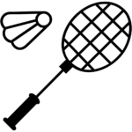 Aperçu du dessin émoji badminton à imprimer