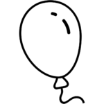 Aperçu du dessin émoji ballon à imprimer