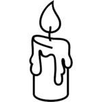 Aperçu du dessin émoji bougie à imprimer