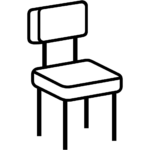 Aperçu du dessin émoji chaise à imprimer