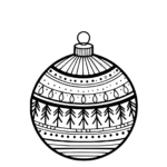 Aperçu du dessin boule de noël à imprimer