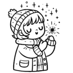 Aperçu du dessin vœux de noël à imprimer