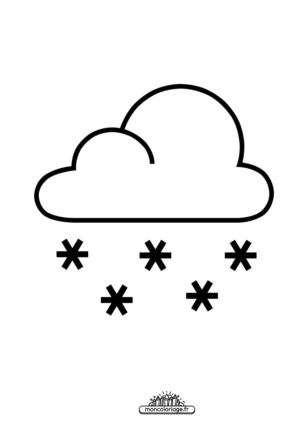 Émoji nuage avec neige