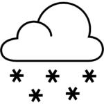 Aperçu du dessin émoji nuage avec neige à imprimer